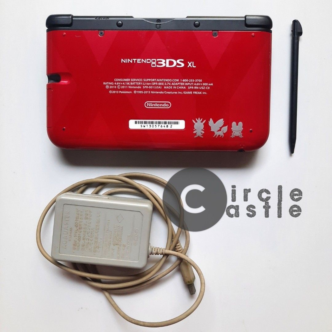 Old Nintendo 3DS XL X and Y Red Edition, Video Gaming, Video Game
