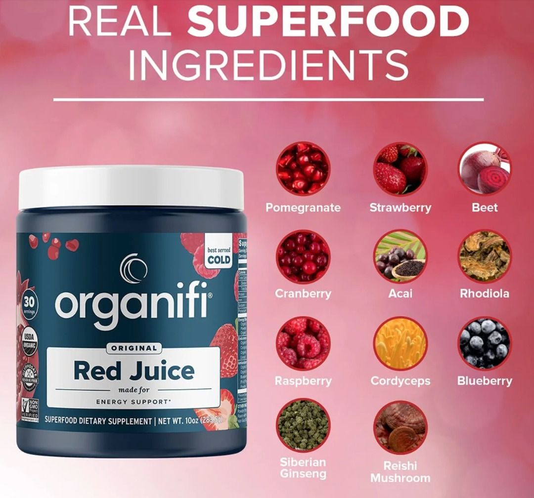 Organifi Original Red Juice Caffeine Free 10 oz 283.5 g