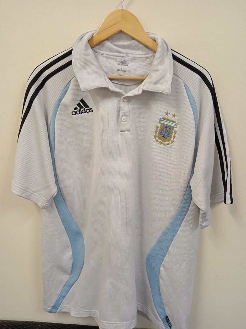 Original Adidas Argentina polo jersey jersi shirt Pit 24x28.5 fit size XL