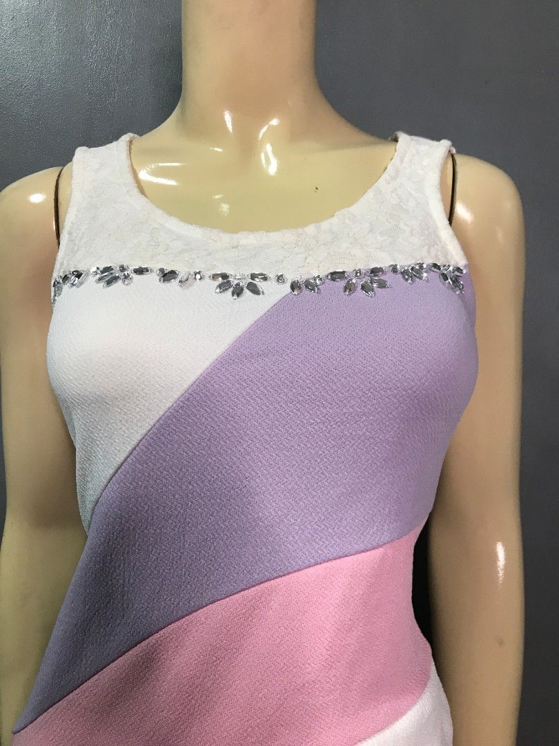 Bold Pastel Cap Sleeve Dress