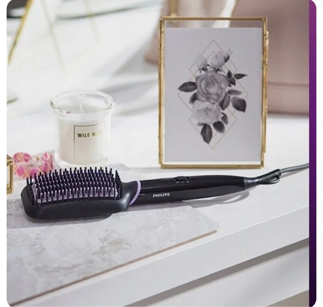 Philips StyleCare Essential Hair Straightener Brush (BHH880), Beauty ...
