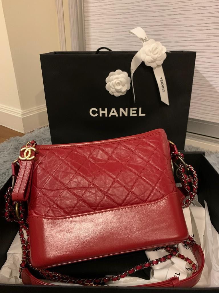 Chanel gabrielle bag red online