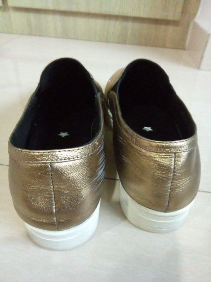 Red studded loafers sales