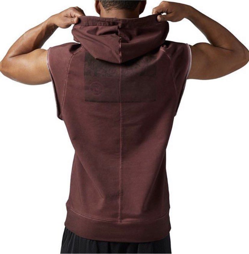 Reebok combat clearance sleeveless hoodie
