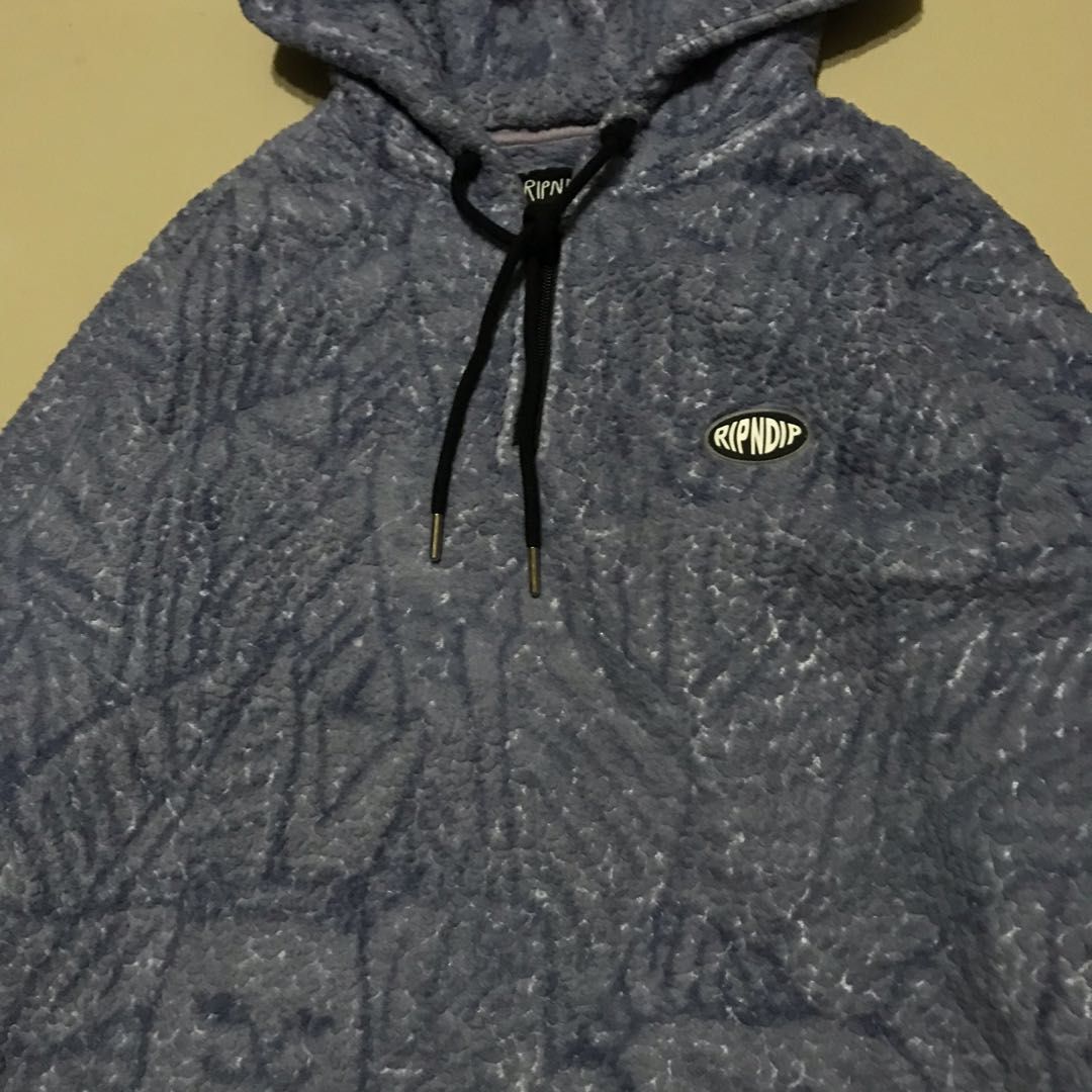 Ripndip nerm leaf lavender half zip fleece hoodie store