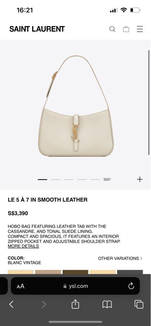 White and shop gold ysl bag