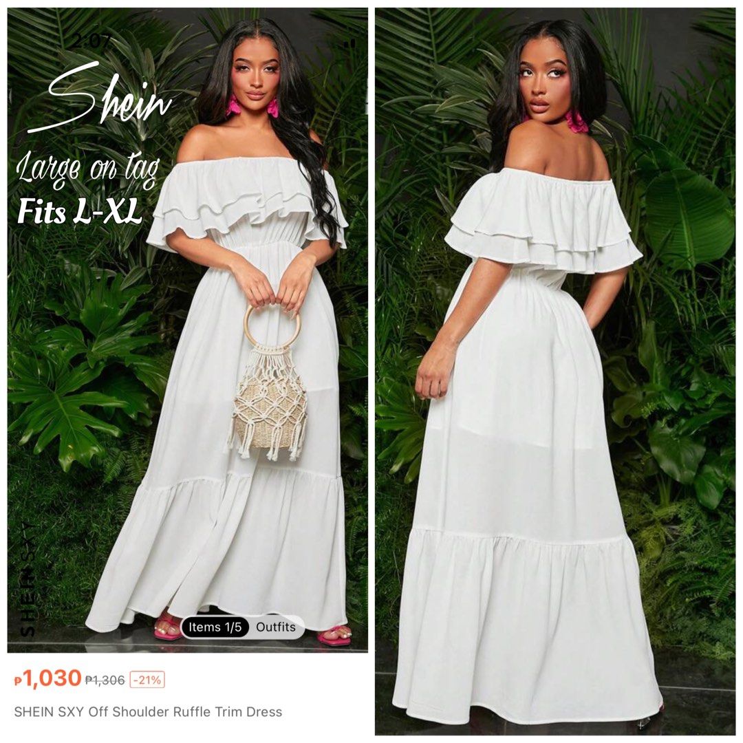 Shein Plus Size White Dress, Women's Fashion, Dresses & Sets, Dresses on  Carousell