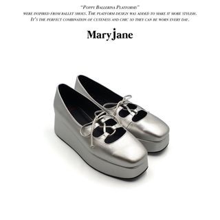 Silver Mary Janes Platforms