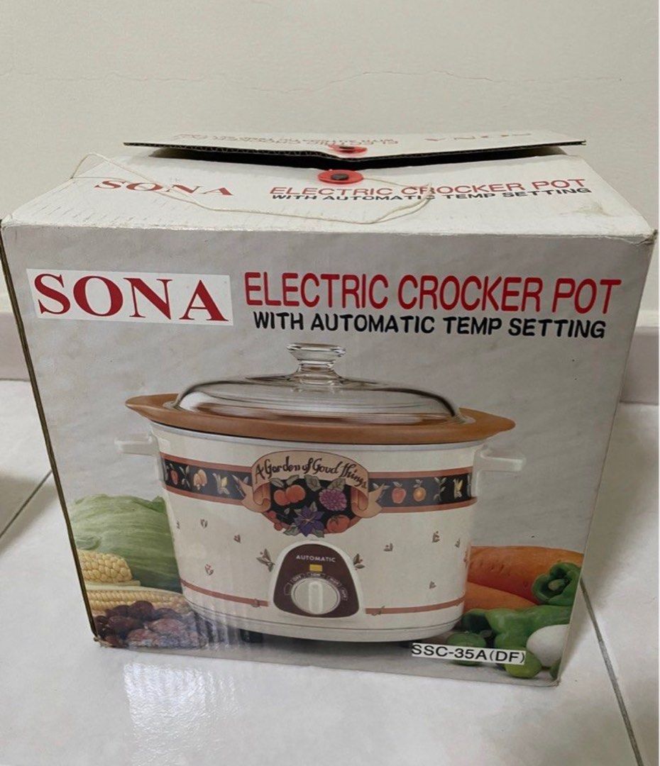 Slow Cooker SONA Electronic Cocker Pot, TV & Home Appliances, Kitchen