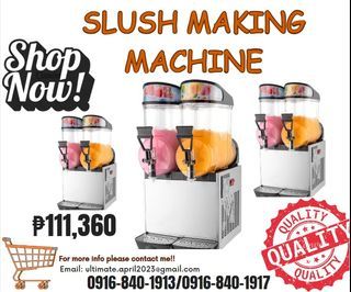 slush making machine with 2 flavors