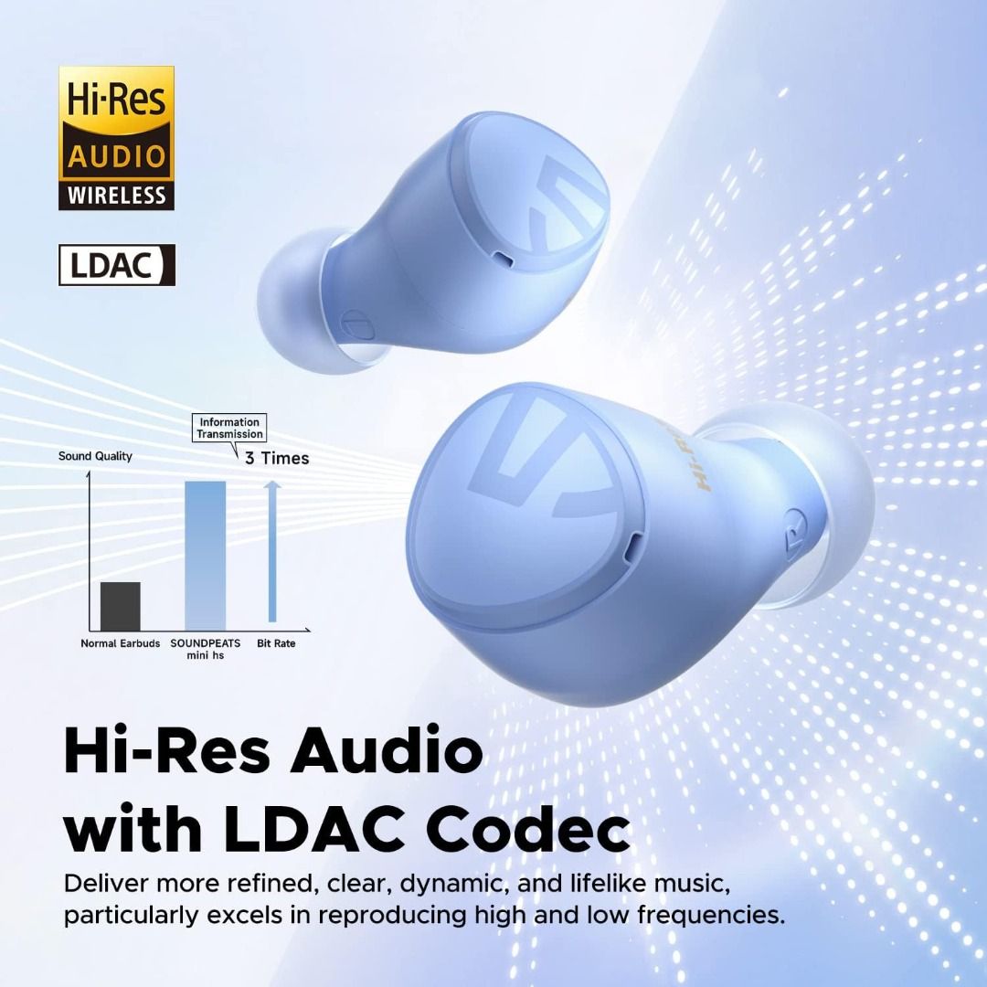 SoundPEATS Air 4 Light Bluetooth 5.3 Wireless Earphones HI-Res Audio Al  Call 