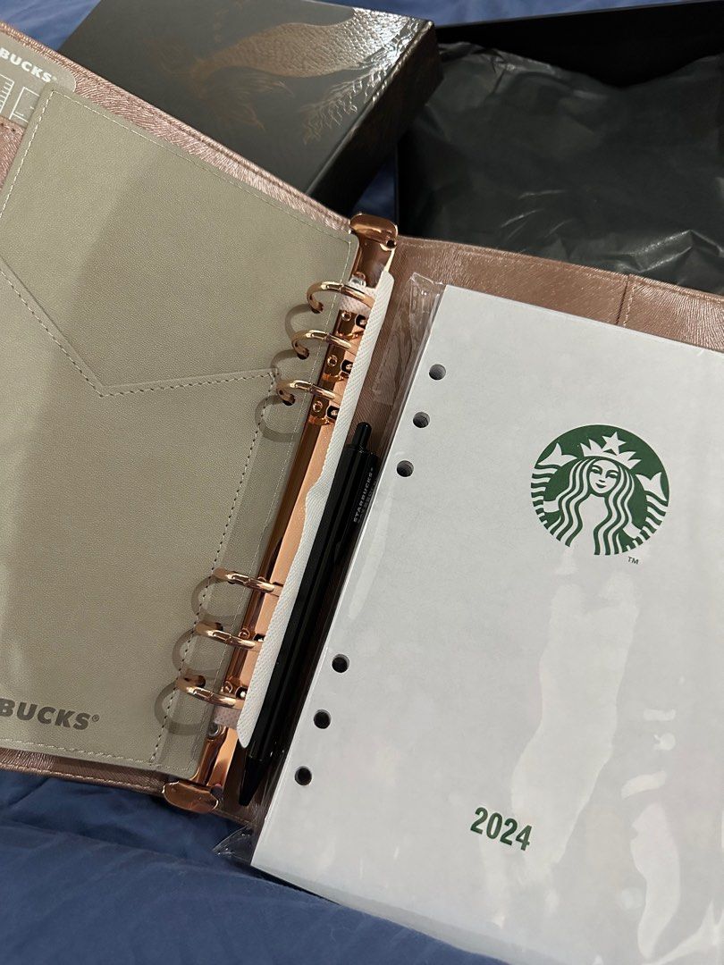 STARBUCKS PLANNER 2025 ROSE GOLD, Hobbies & Toys, Stationary & Craft