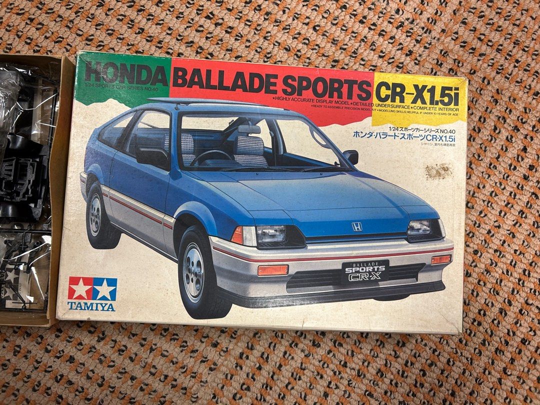 Tamiya 1/24 田宮Honda 本田CRX CR-X ballade sports 1.5i, 興趣及遊戲 