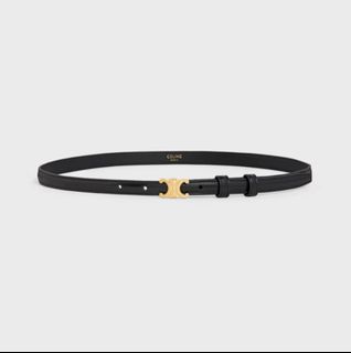 TEEN TRIOMPHE BELT IN TAURILLON LEATHER - BLACK