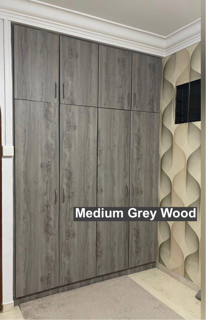 Thick 60cm / 75cm / 90cm Width Wood Grain PVC Stickers Wallpaper Decal ...