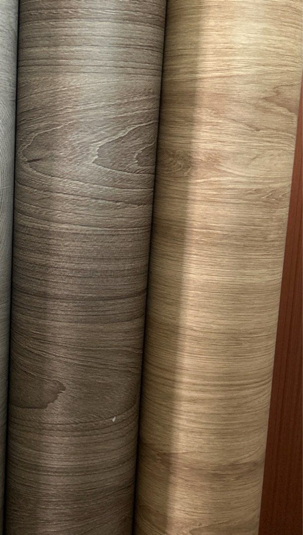 Thick 60cm / 75cm / 90cm Width Wood Grain PVC Stickers Wallpaper Decal ...