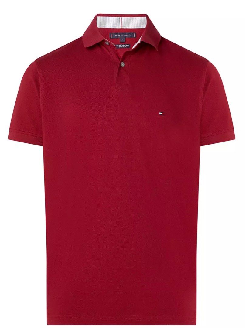 Tommy Hilfiger 1985 regular fit Rouge colour Men s Fashion Tops Sets Tshirts Polo Shirts on Carousell