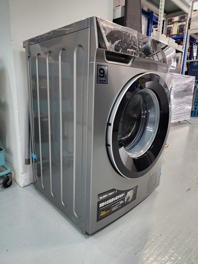 TOSHIBA 9.5KG FRONT LOAD WASHING MACHINE TWBH105M4S, TV & Home
