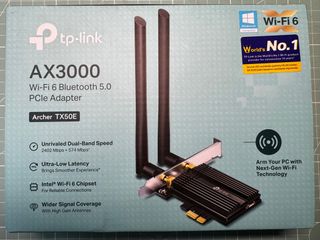 TP-Link WiFi 6 AX3000 PCIe WiFi Card (Archer TX3000E), Up to 2400Mbps,  Bluetooth 5.2, 802.11AX Dual Band Wireless Adapter with  MU-MIMO,OFDMA,Ultra-Low