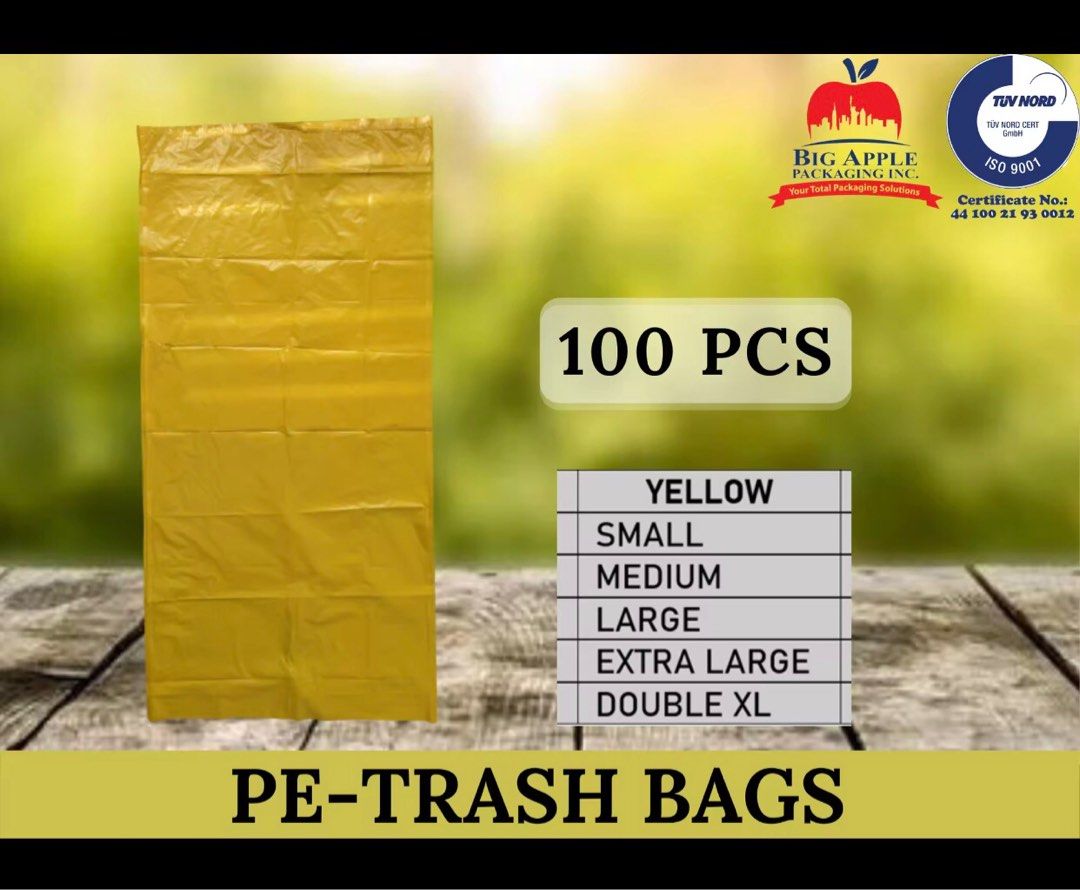 Trash / Garbage Bags (Category: Waste Bins & Bags) located in Las Pinas. Submitted by kc.doctor (Listing ID 1276569463, Image 3). Description: Pe Type Garbage Bags for Sale 100pcs per bundle Sizes: Small - 120.00 Medium - 250.00 Large - 350.00 XL - 450.00 XXL - 600.00.