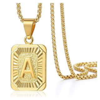 Gold pendant a letter outlet