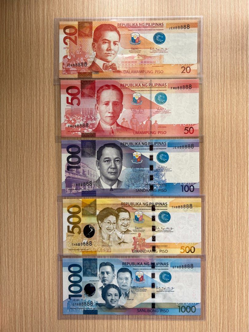 熱搶UNC菲律賓5色紙888888一套, 興趣及遊戲, 收藏品及紀念品, 錢幣- Carousell