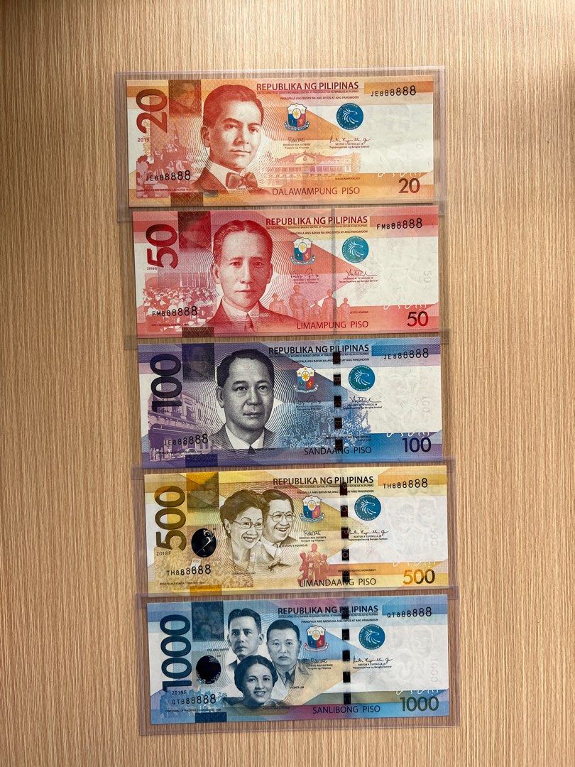 熱搶UNC菲律賓5色紙888888一套, 興趣及遊戲, 收藏品及紀念品, 錢幣- Carousell