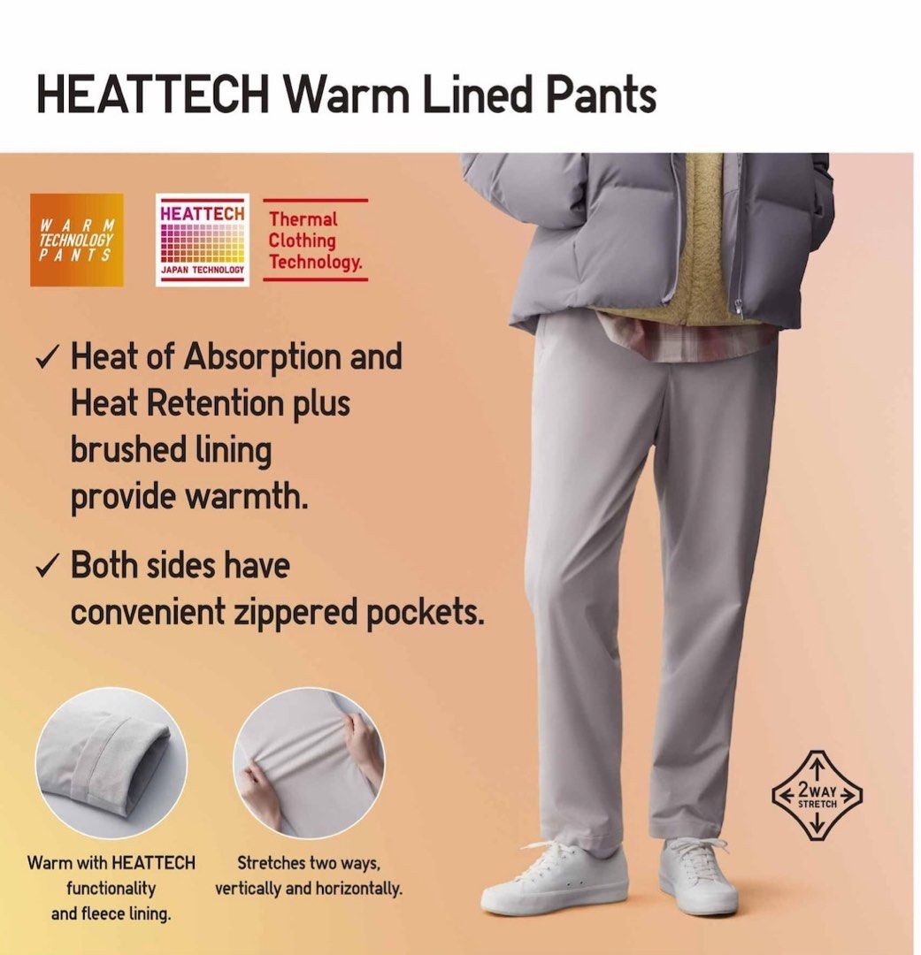 Uniqlo Heattech winter pants, Women's Fashion, Bottoms, Other Bottoms on  Carousell