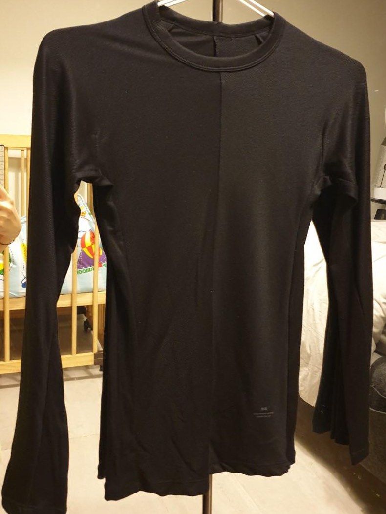 Uniqlo x Alexander Wang Black Heattech Long Sleeve Top, Women's