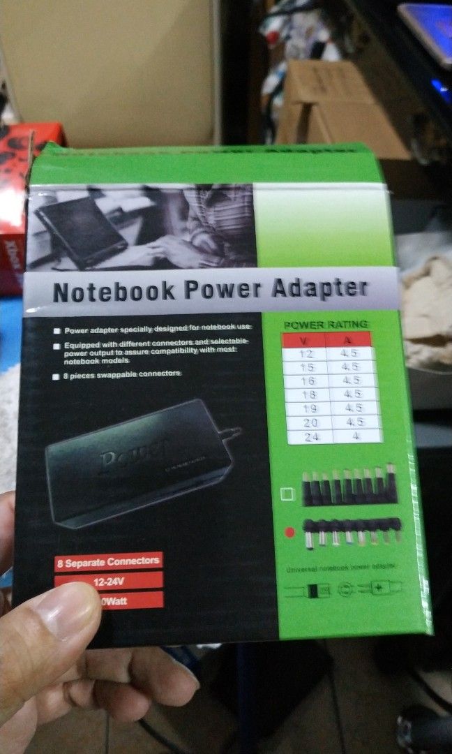 universal charger for laptop netbook adapter (Category: Chargers) located in Mandaluyong City. Submitted by good_find_online_store (Listing ID 1276533142, Image 1). Description: universal charger.