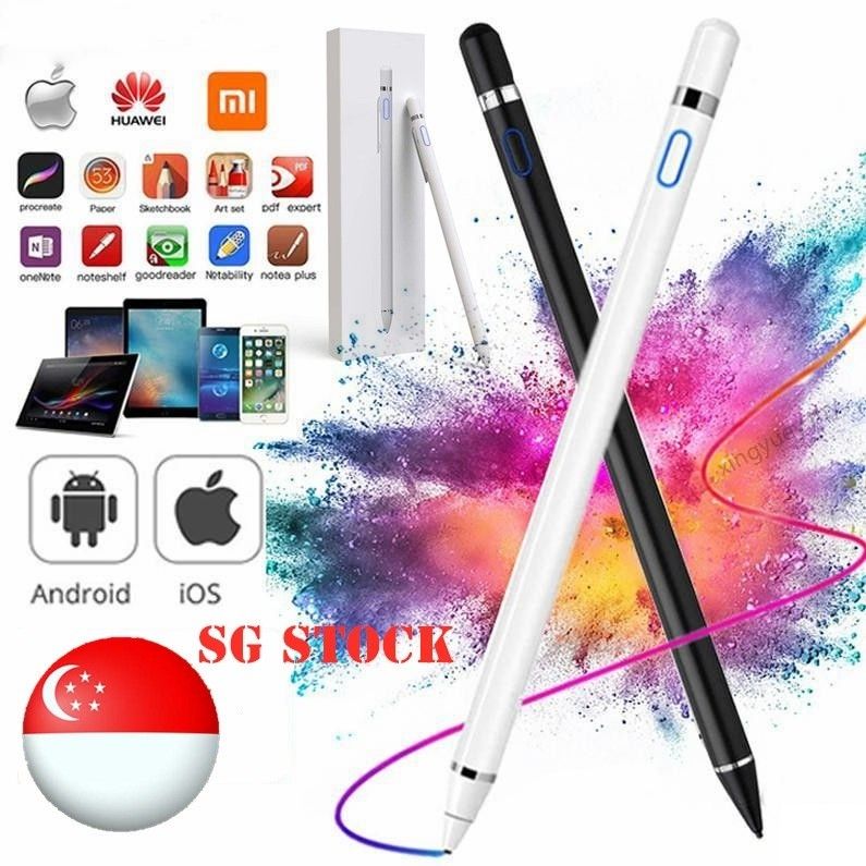  Stylus Pen for iPad Pencil, Rechargeable Active Stylus Pen Fine  Point Digital Stylus Pencil for Xiaomi Mi Pad 3 Compatible with Most  Capacitive Touch Screens Cellphone Tablets : Cell Phones 