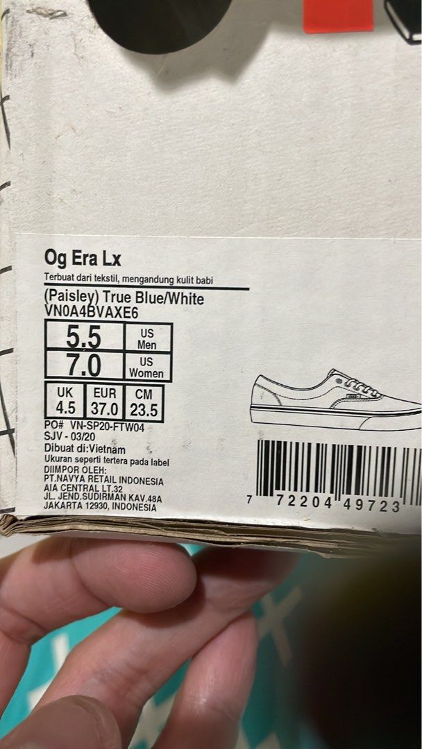 Vans OG era LX paisley true blue white