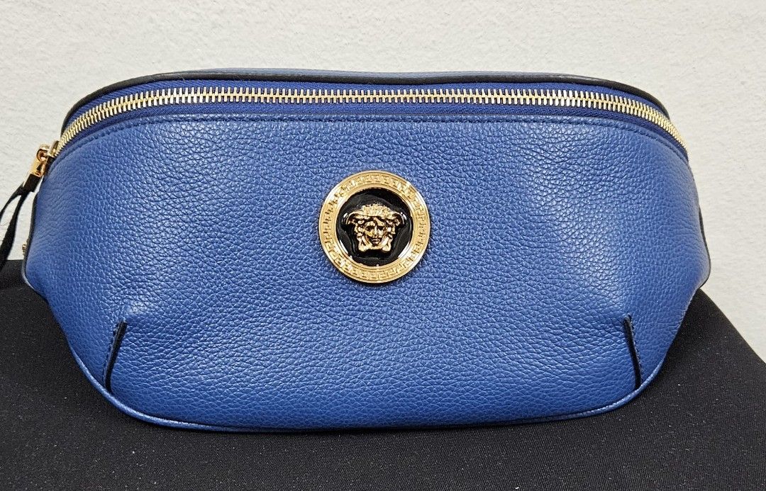 VERSACE BUMBAG BLUE Men s Fashion Bags Belt bags Clutches and