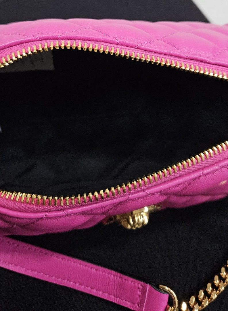 VERSACE QUILTED MINI ROLLER BAG PINK Women s Fashion Bags Wallets Shoulder Bags on Carousell
