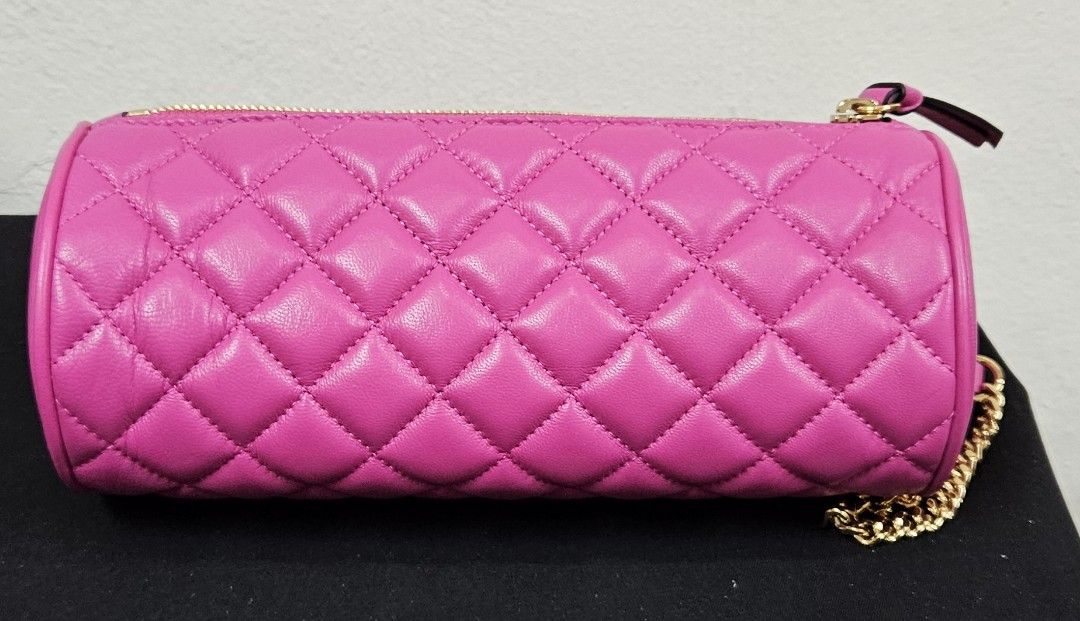VERSACE handbag + shoulder strap 73VA4BF2 pink versace print | eBay