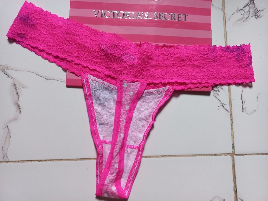 Victoria's Secret PINK Lace Strappy Thong Panty - 11171932