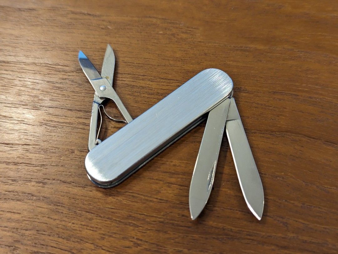 Victorinox Ensign 58mm Stainless Steel Vintage Swiss Army Knife, Sports