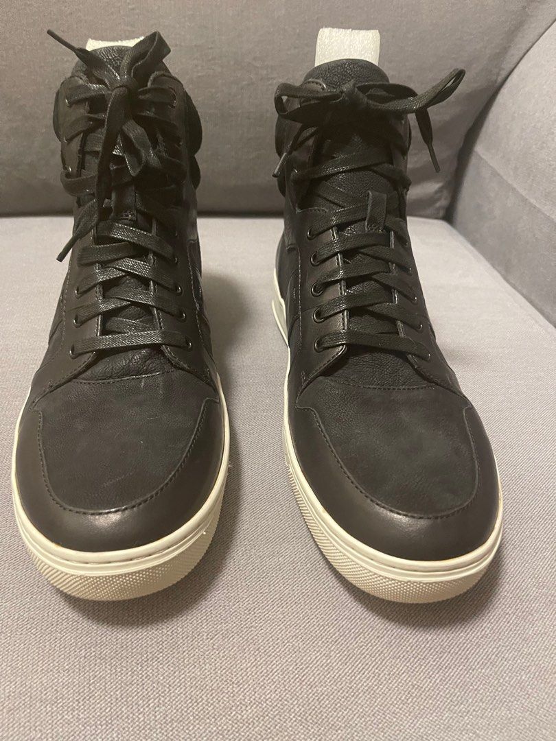 Vince black high top sneakers store