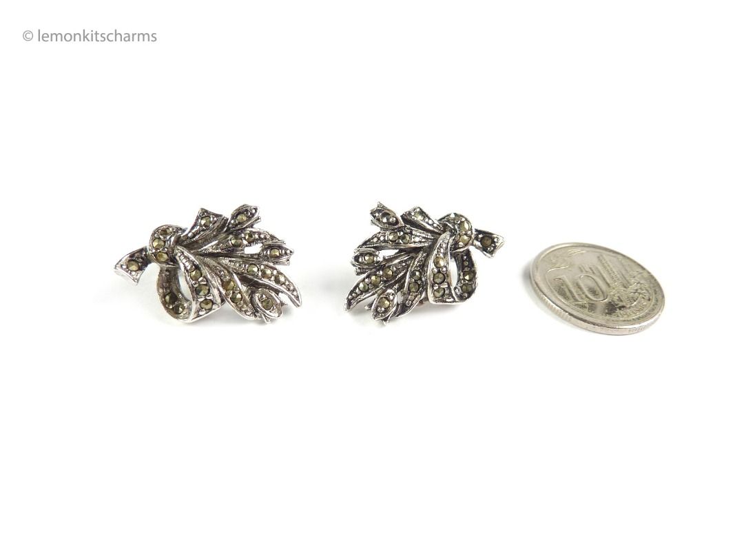 Marcasite clip clearance on earrings