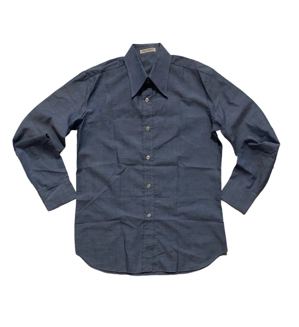 Vintage Chambray Shirt, Men's Fashion, Tops & Sets, Tshirts & Polo Shirts on Carousell