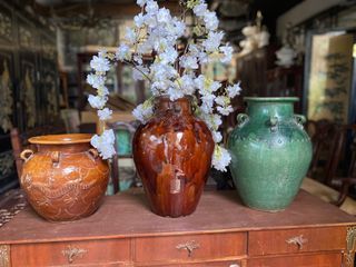 Vintage dragon “Martaban” planter storage decorative jar