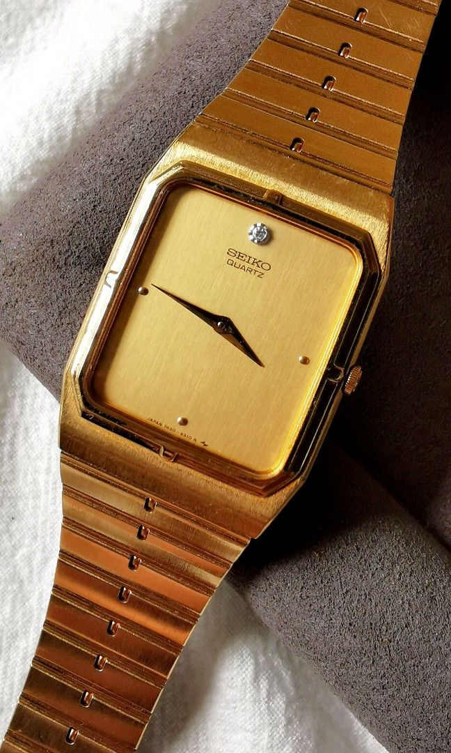 Mens gold deals strap watches