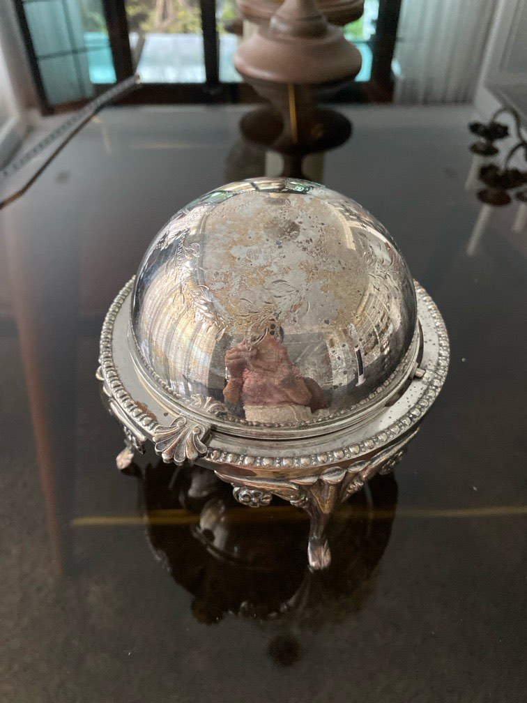 Vintage silver plated butter dish dome made in England Hobbies