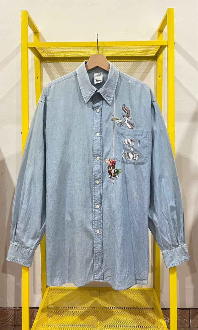 VTG 1999 LOONEY TUNES DENIM SHIRT