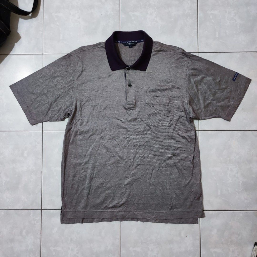 Burberry black golf shirt sale