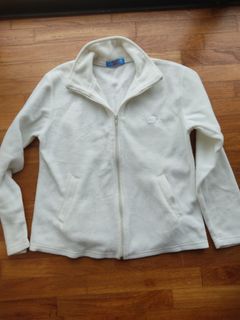White fleece zip discount up