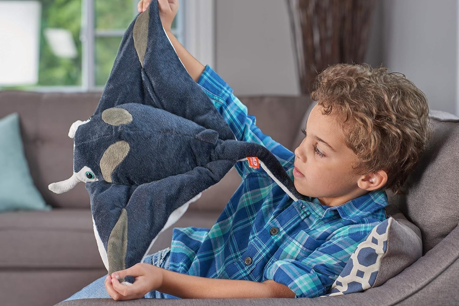 Wild Republic Manta Ray Plush, Stuffed Animal, Plush Toy, Gifts for
