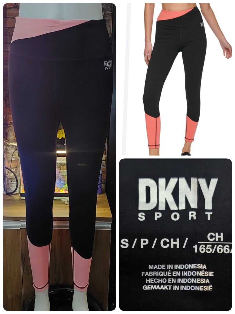 DKNY Womens Colorblocked 7/8 Length Leggings