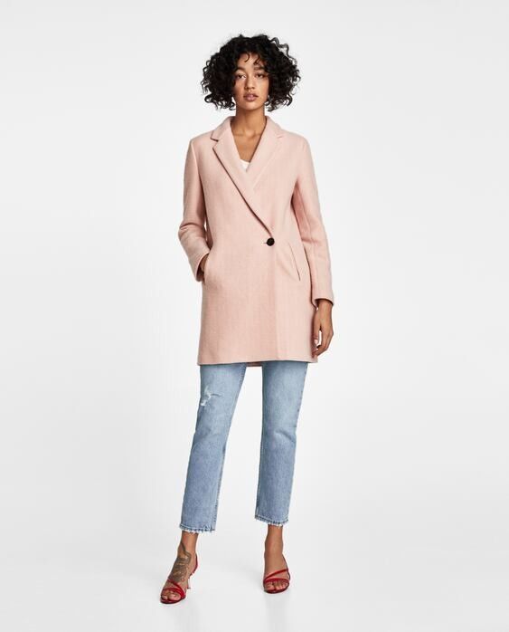 Zara Pink Coat Winter Autumn travel