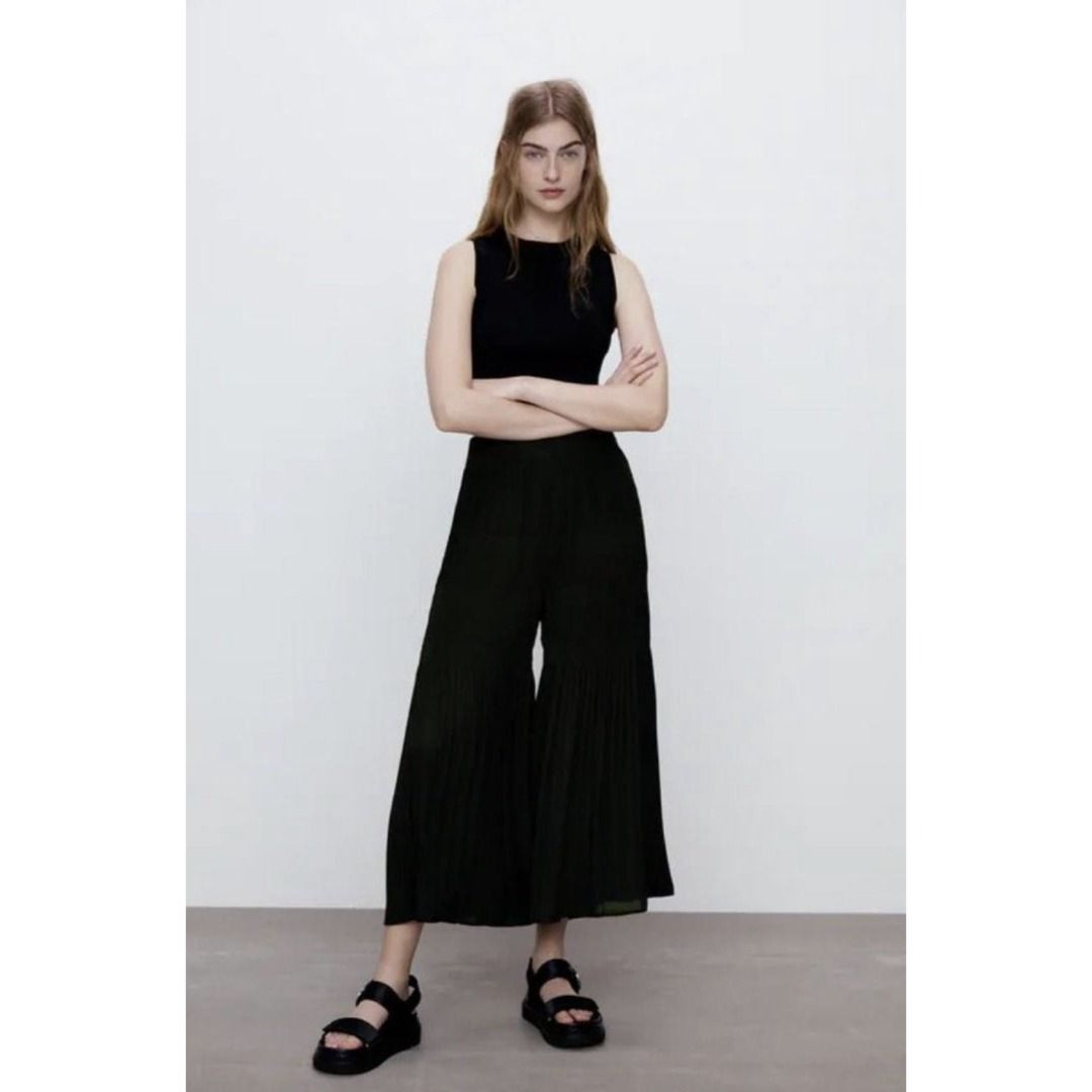Zara black sale pleated trousers